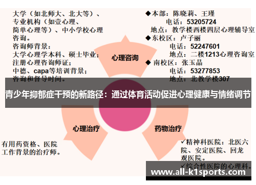 青少年抑郁症干预的新路径：通过体育活动促进心理健康与情绪调节